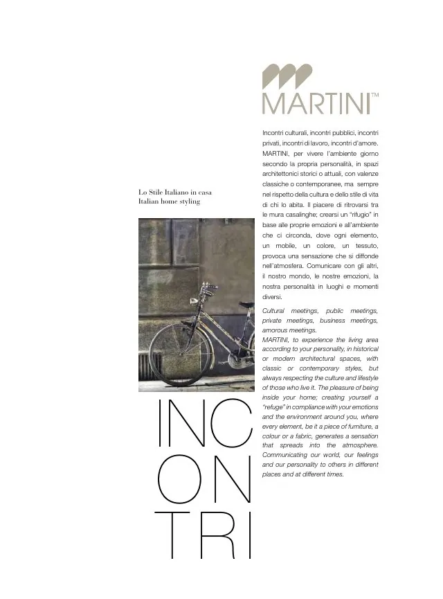 Titelseite: Martini · Incontri, Wohnräume und Büros