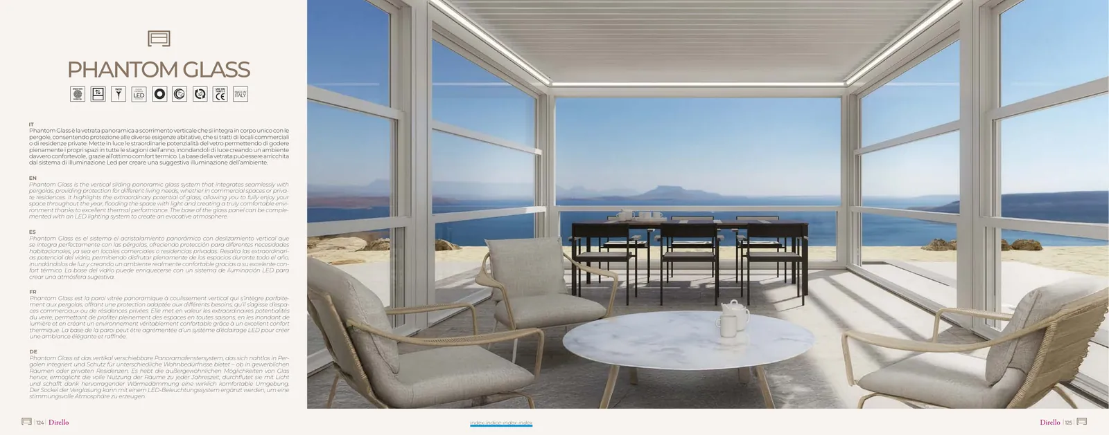 Verglasung Phantom Glass, in eine Pergola integriert · © Dirello