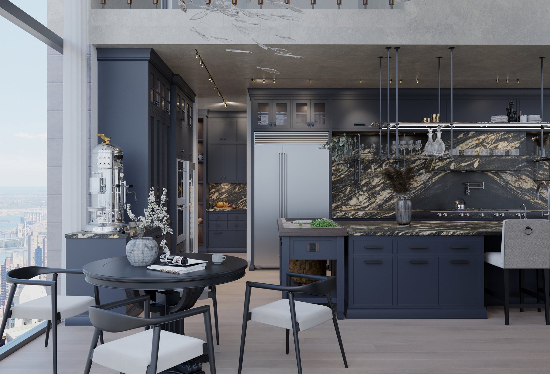 Vicky kitchen, dark fronts · © Martini Interiors