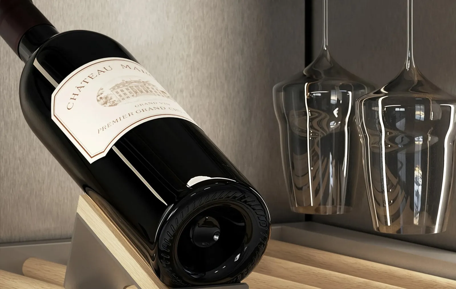 Weinklimaschrank, Detail der Roste · © Gaggenau