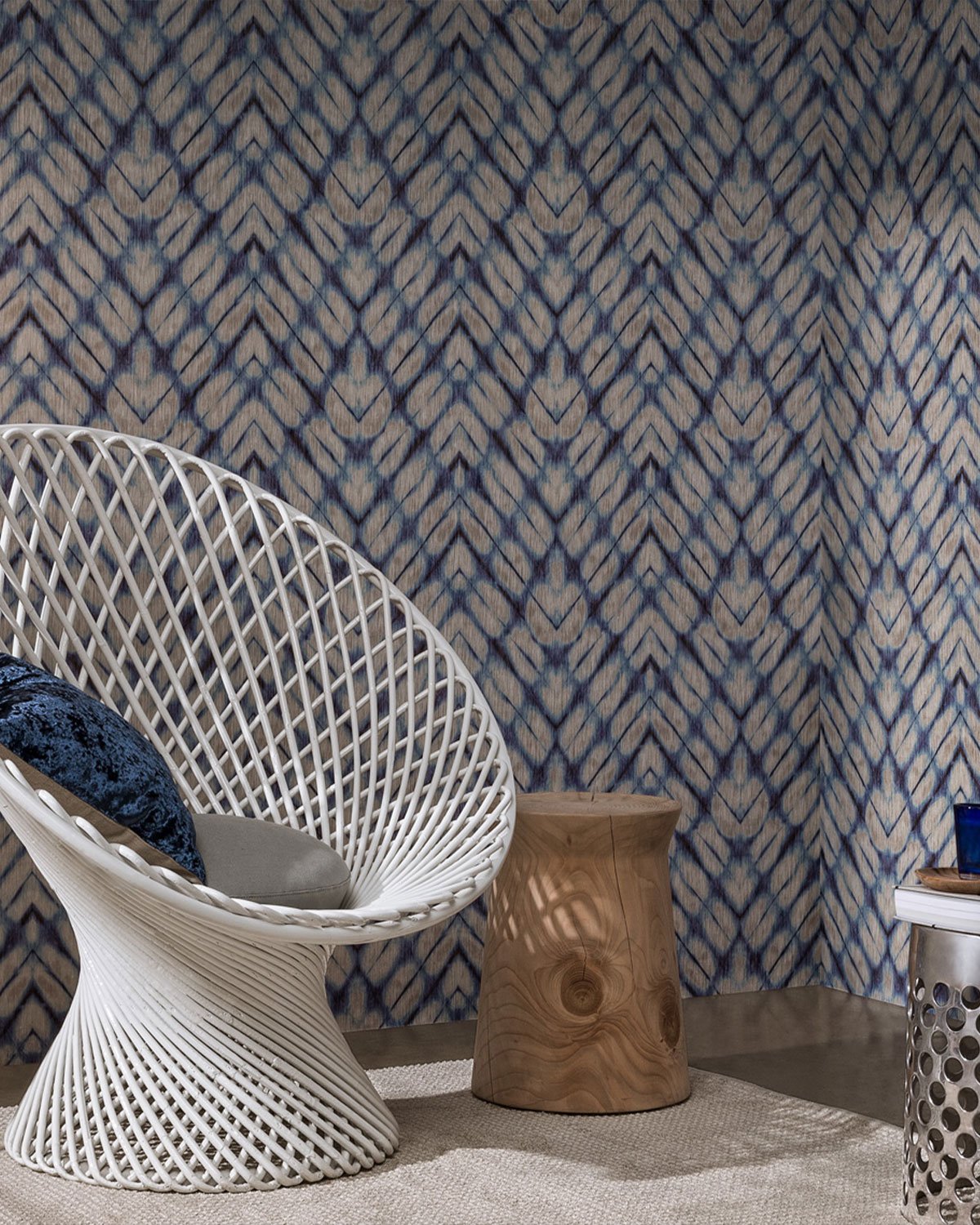 Tessuto Shibori Blues · © Giardini Wallcoverings
