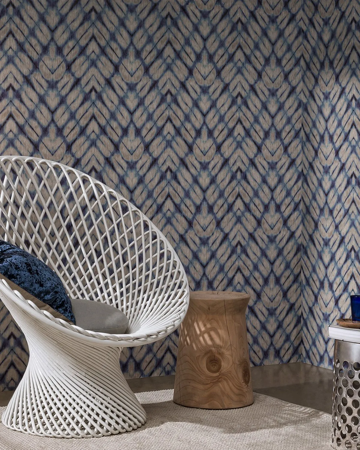 Tessuto Shibori Blues · © Giardini Wallcoverings