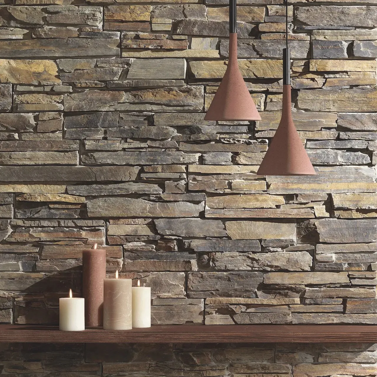 Rivestimento effetto pietra naturale · © IMSO Ceramiche