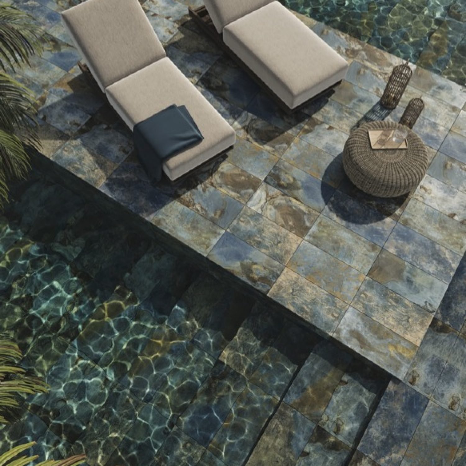 Bordo piscina Seminyak Padang · © IMSO Ceramiche