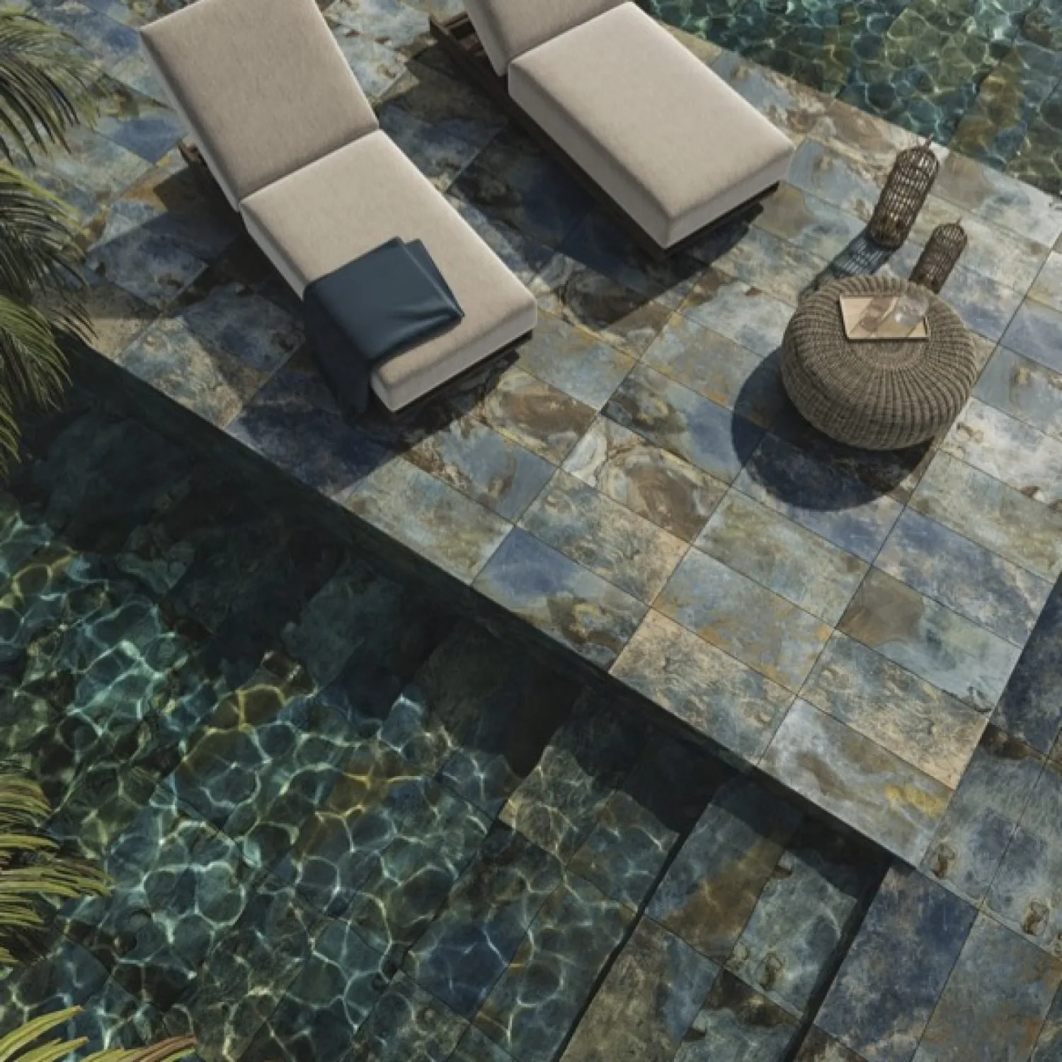 Bordo piscina Seminyak Padang · © IMSO Ceramiche