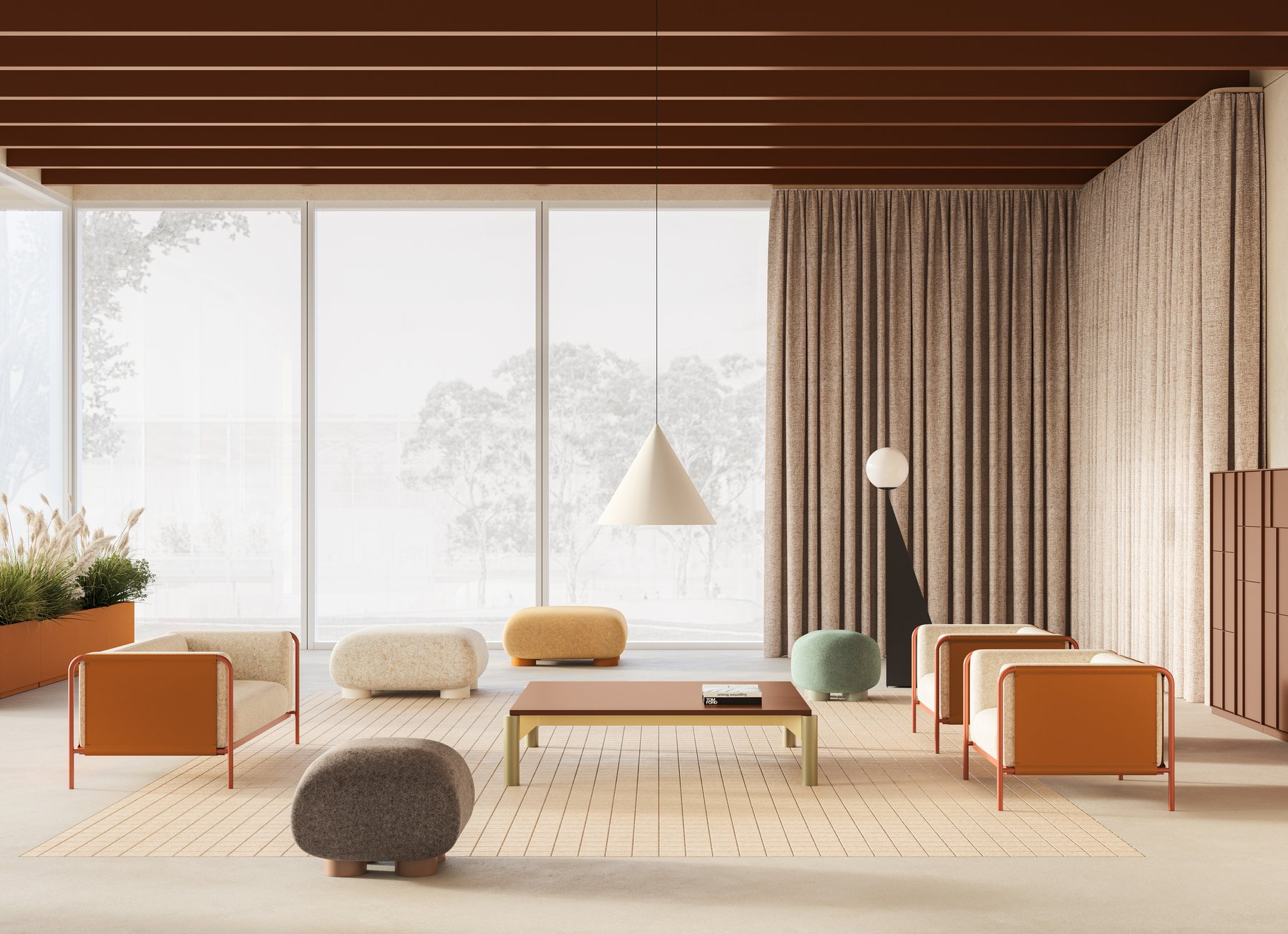 Waiting lounge and pouffes · © Dieffebi