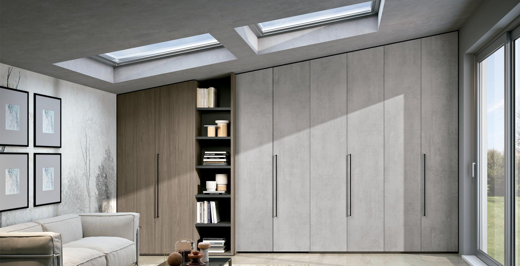 Wardrobes under a sloping ceiling · © Ferrimobili