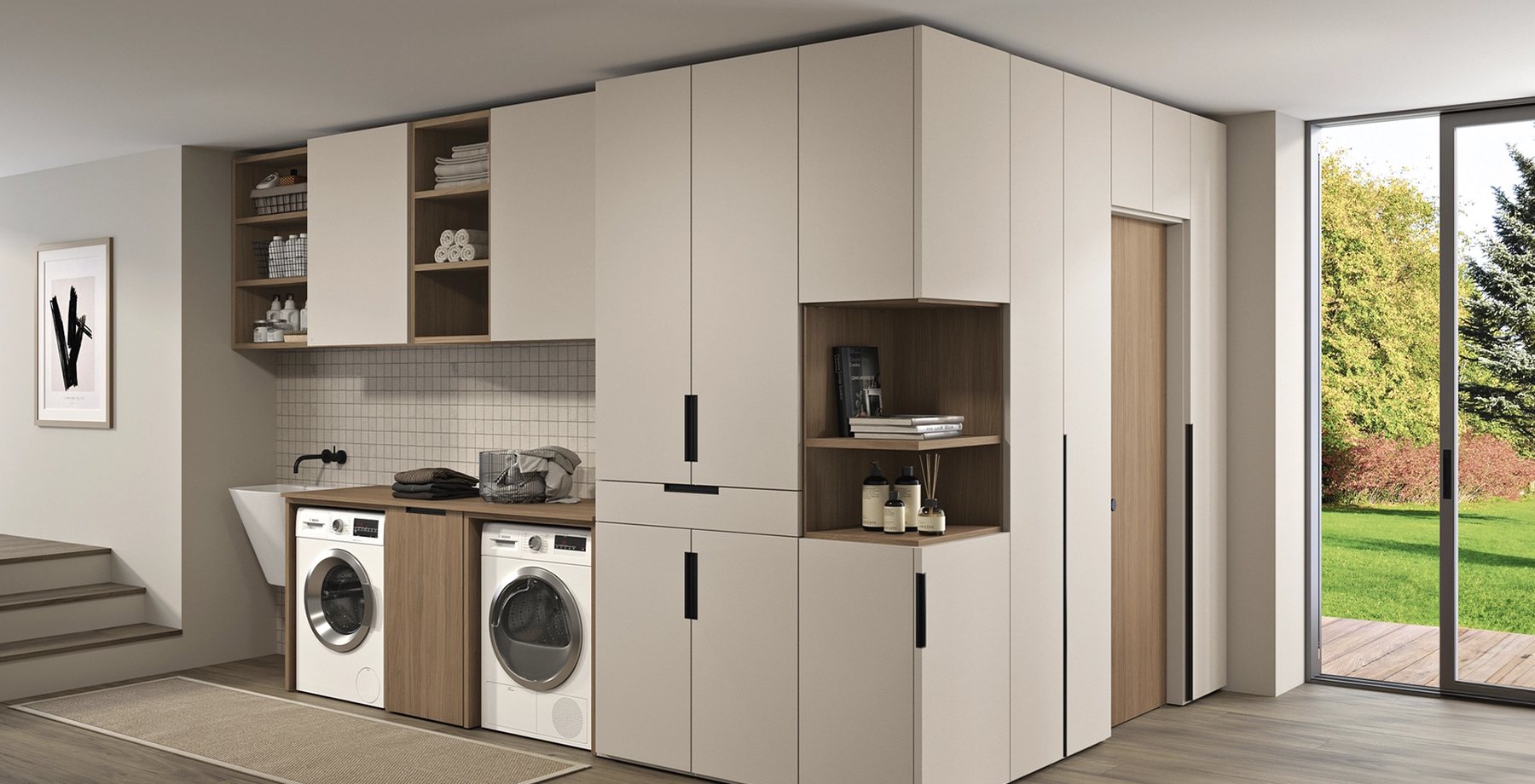 Utility room and built-in storage · © Ferrimobili