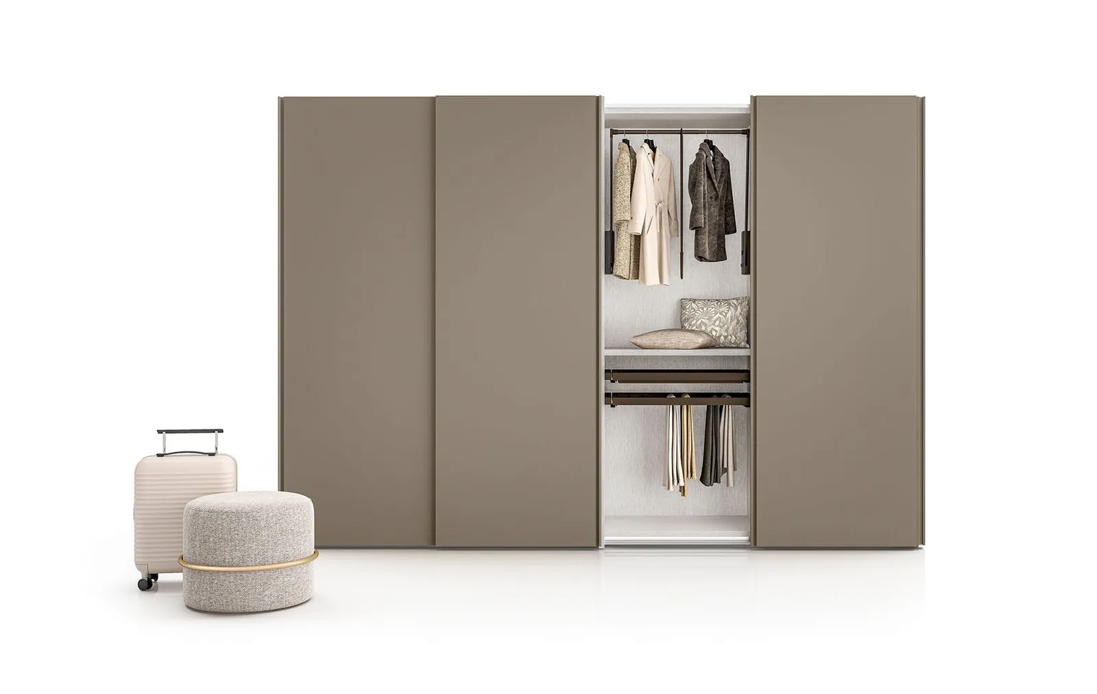 Schiebetürenschrank in Taupe · © Mobilstella
