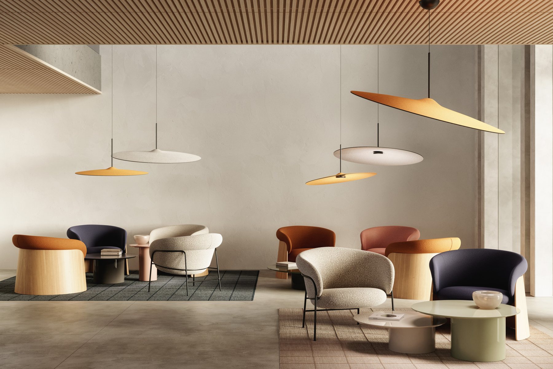 Acustica acoustic pendant lights · © Fabbian