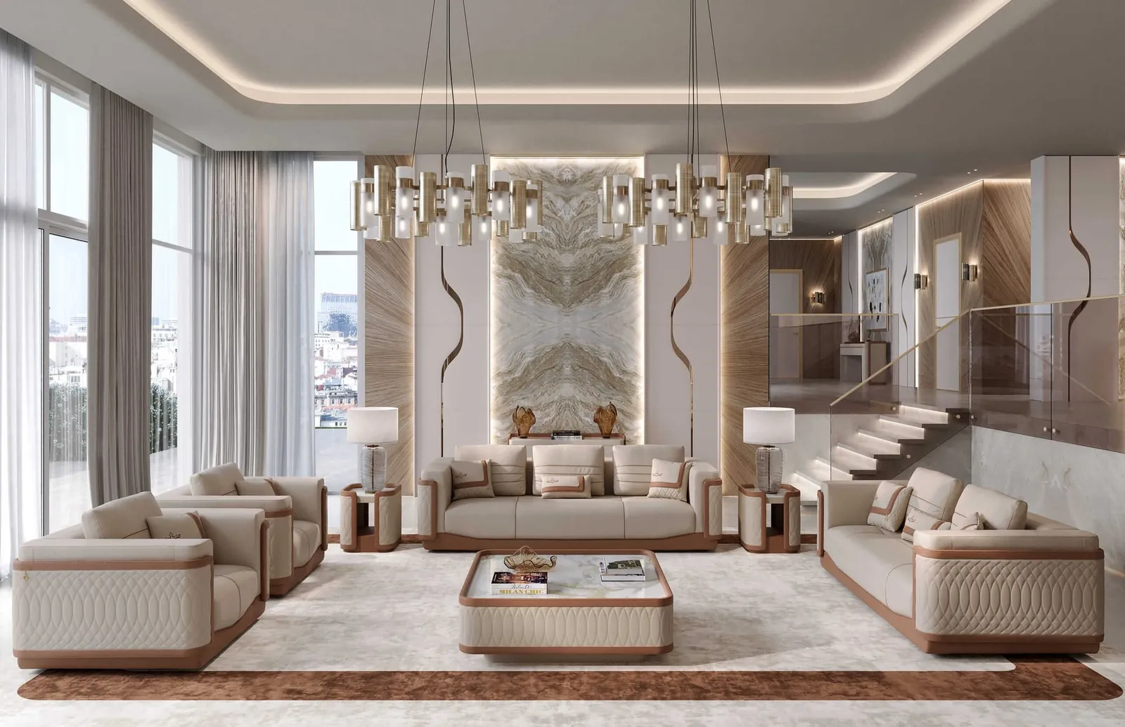 Klassisch-modernes Wohnzimmer · © Formenti Divani