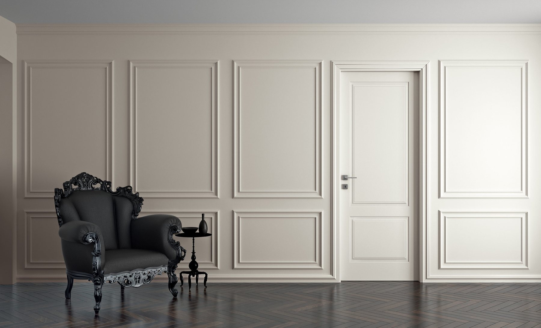 Wood panelling and matching door · © Flessya