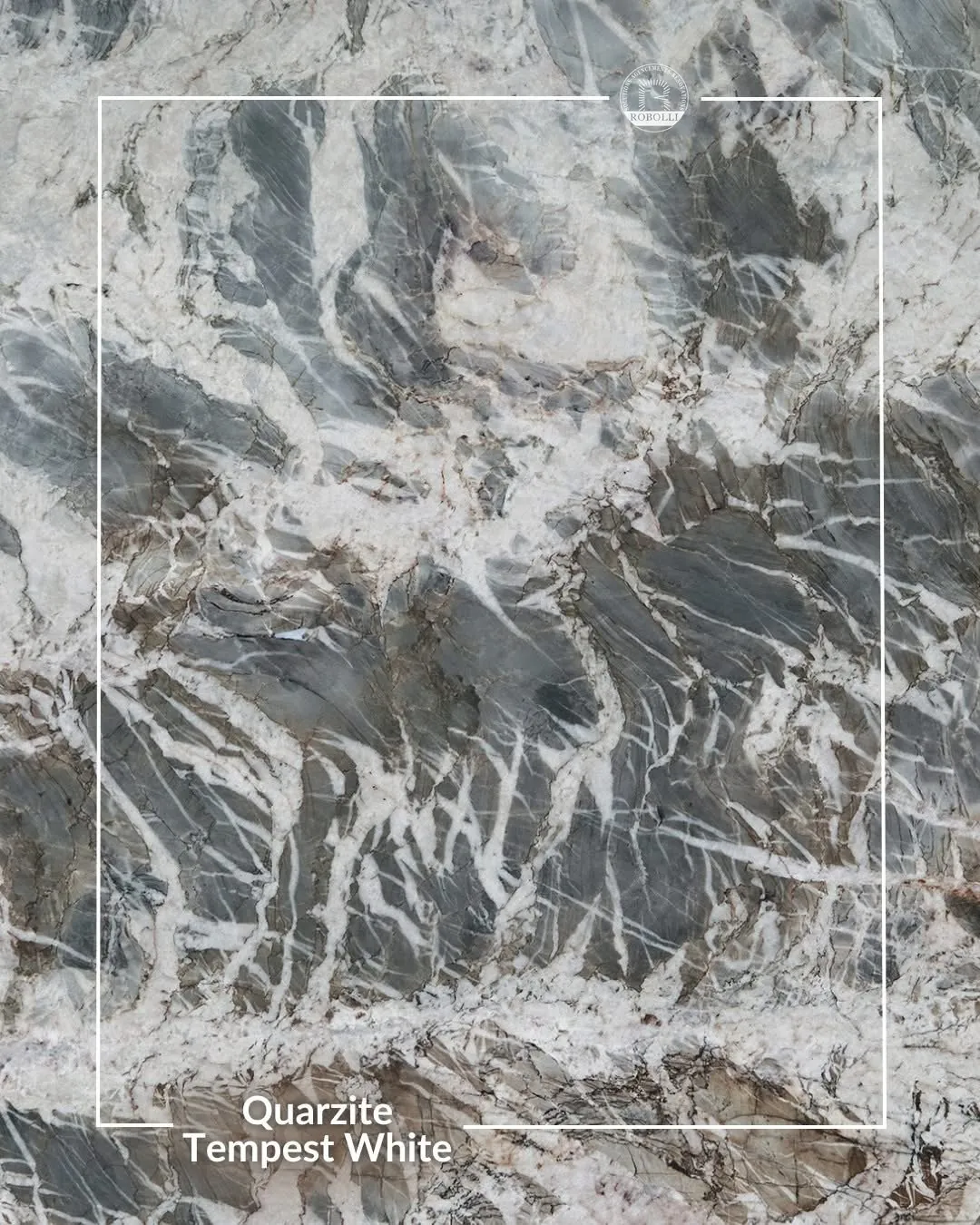 Quarzite Tempest White slab, quartzite