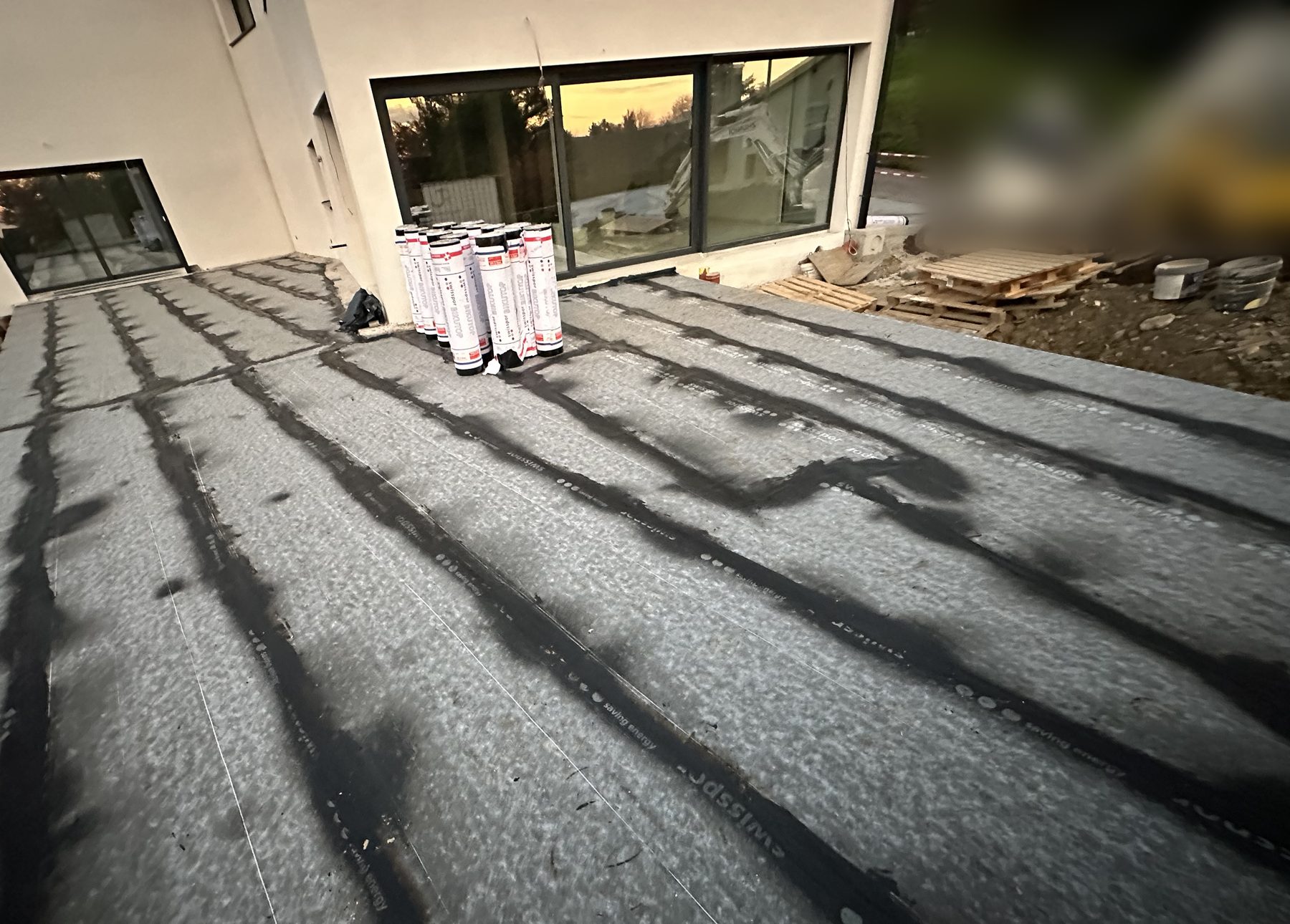 Terrasse — Abdichtung mit geschweisstem Bitumen, Robolli Étanchéité