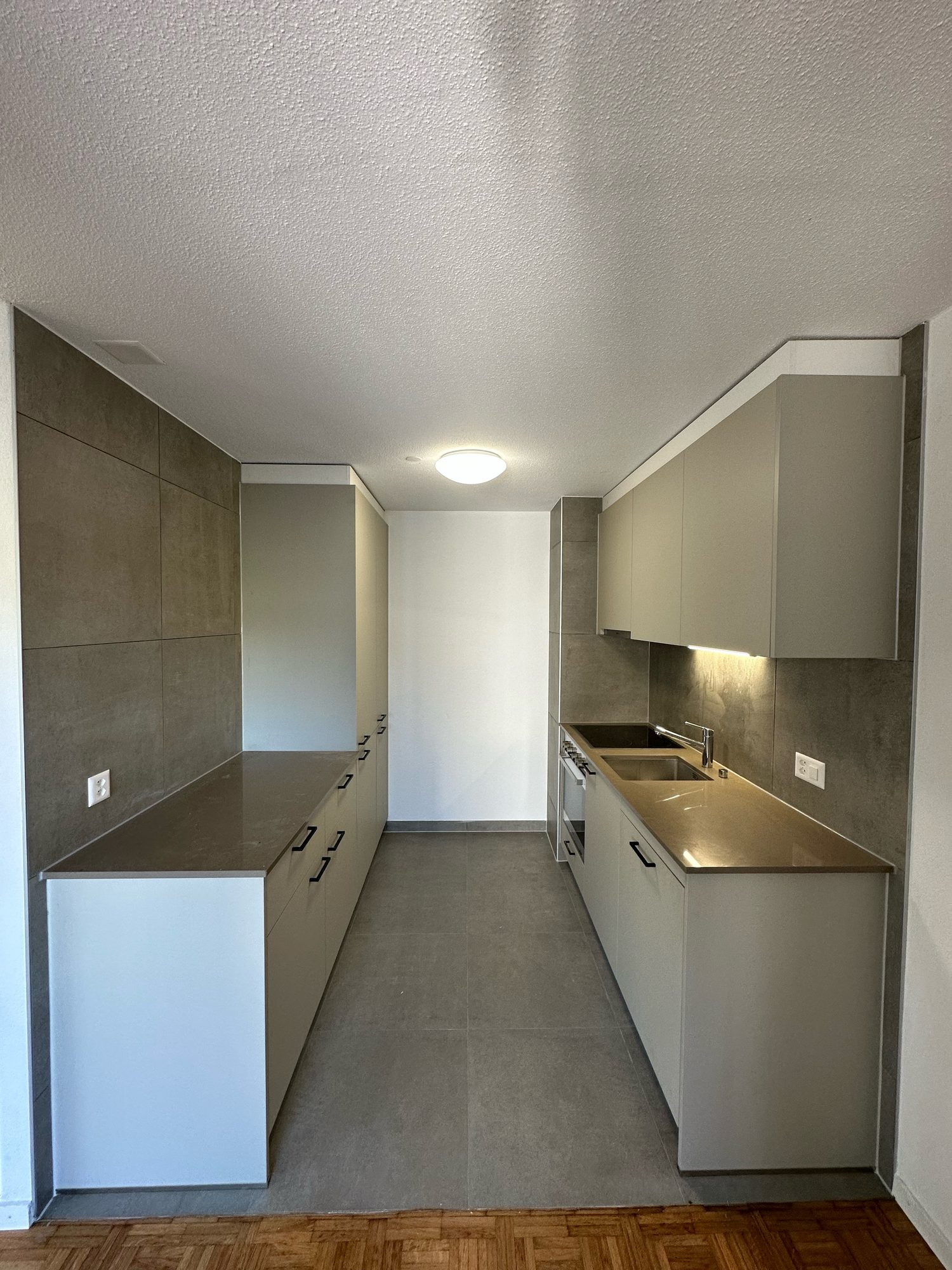 Two-row galley kitchen
